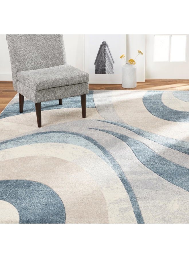 Home Dynamix Tribeca Slade Modern Area Rug, Abstract Blue 6'7"x9'10" - Image 2