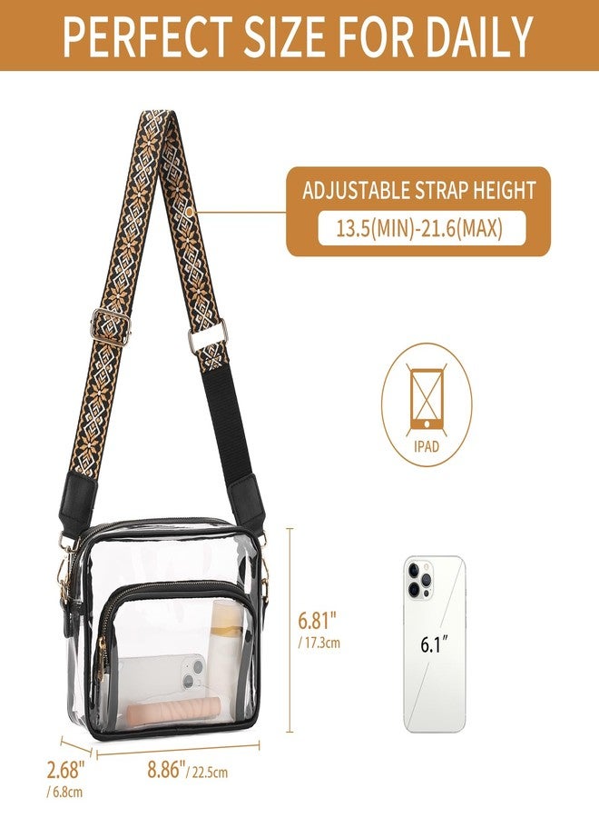 SENDEFN Clear Purse for Women, Clear Bag Stadium Approved with Front Pocket for Concerts, Sports, Festivals - Image 3