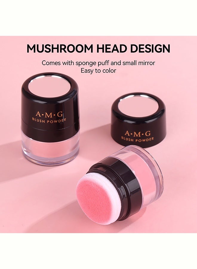 A.M.G Blush powder matte and frosted finish enhances complexion, naturally makes skin look fair, and lasts for a long time #1 PEACH POLLEN - Image 4