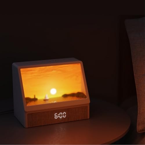 Swokely Sunrise Alarm Clock White Noise Machine BT Speaker Wake Up Light Sleep Aid Adjustable Dimming for Adults Kids Bedroom - Image 5