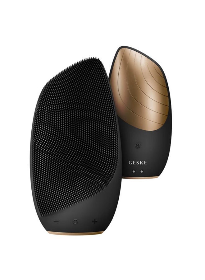 GESKE SmartAppGuided 6-in-1 Sonic Thermo Facial Cleansing Brush In Gray Color