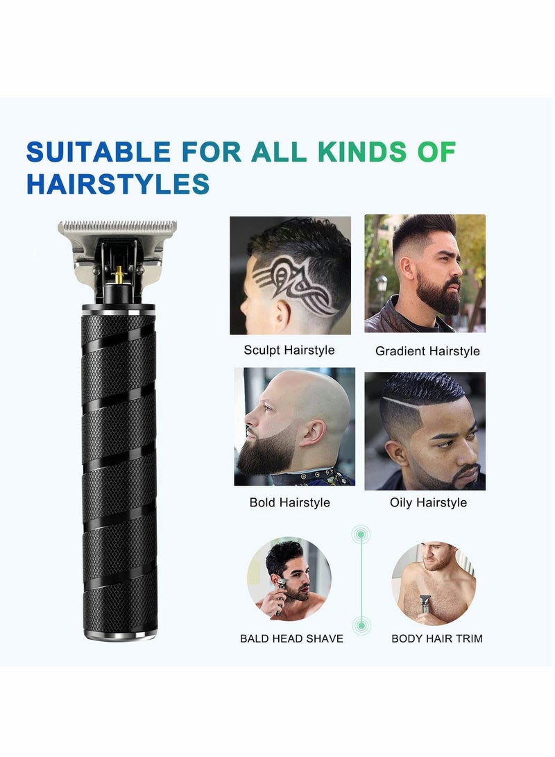 Captaintech Professional Cordless Beard Trimmer for Men Grooming Kit with Guide Combs Perfect Gift for Him in Black - Image 4