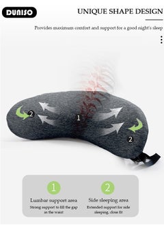 DUNISO Lumbar Support Pillow, Ergonomic Back Support Memory Foam Lumbar Pillow for Sleeping,Detachable Washable Back Pillow for Car Seat Office Chair Recliner and Bed  - Image 2