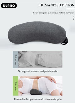 DUNISO Lumbar Support Pillow, Ergonomic Back Support Memory Foam Lumbar Pillow for Sleeping,Detachable Washable Back Pillow for Car Seat Office Chair Recliner and Bed  - Image 3
