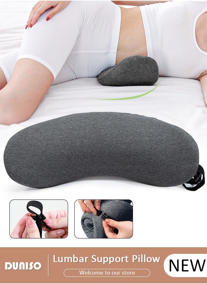 DUNISO Lumbar Support Pillow, Ergonomic Back Support Memory Foam Lumbar Pillow for Sleeping,Detachable Washable Back Pillow for Car Seat Office Chair Recliner and Bed  - Image 1