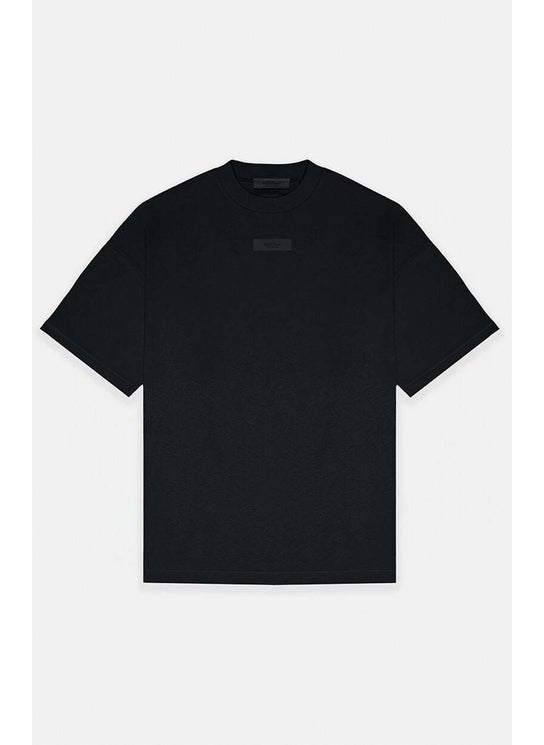 2024 New Essentials Mens T-Shirt Loose-Fit Trendy Brand Fog High Street Style Womens Same Model Spring Season Xuan Qing Black