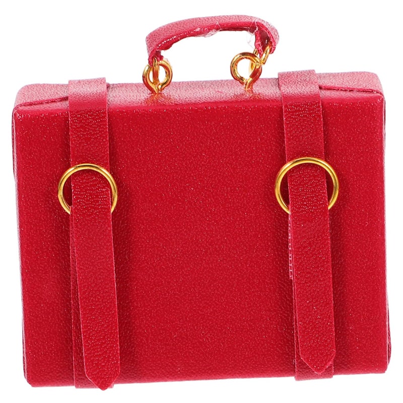 Miniature Dolls House Suitcase Decor For Playset Micro Scene Adornment Pink - Image 2