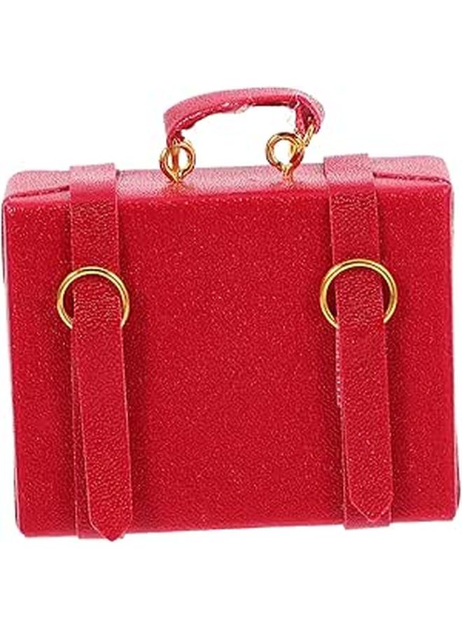 Miniature Dolls House Suitcase Decor For Playset Micro Scene Adornment Pink - Image 1