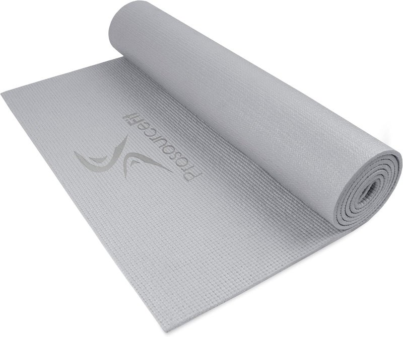 ProSourceFit Original Yoga Exercise Mat ¼” (6mm) Thick for Comfort and Stability with Carrying Straps, Non Slip –Multiple Colors - Image 1