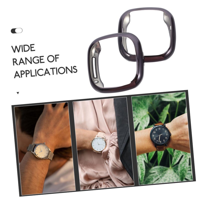 2PCS Electroplated Case TPU Smartwatch Cover Accessories For Sense Watch - Image 5
