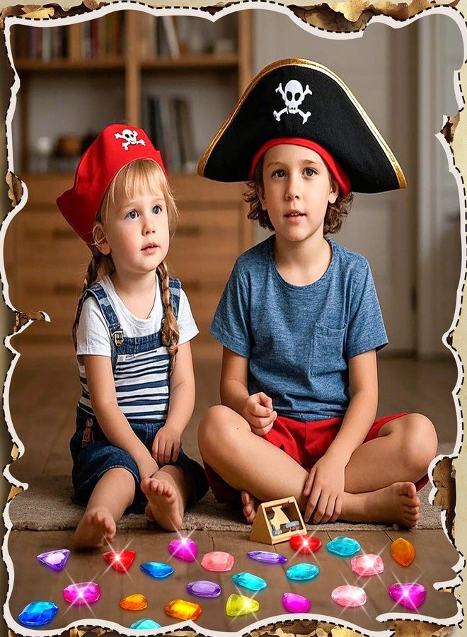 MARFOREVER 100 Pcs Toy Gems Pirate Treasure Jewels Acrylic Gems Colorful Plastic Bling Diamonds Pool Diving Gemstones for Vase Filler Summer Beach Toys Party Table Scatters Decor Gift Filling Favors - Image 5