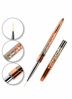 SYOSI Nail Art Liner Brushes UV Gel Painting Nail Art Design Brush Unique Texture Metal Handle Nail Drawing Pens Detail Brush 3D Nail Art Brush 7mm 10mm 13mm 3pcs  - Image 2