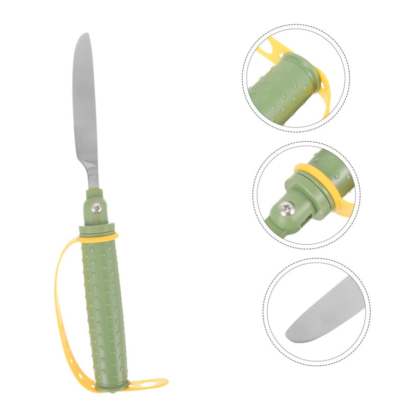 Non Slip Adaptive Eating Utensil For Elderly One Handed Use Food Cutter Assistive Device - Image 3