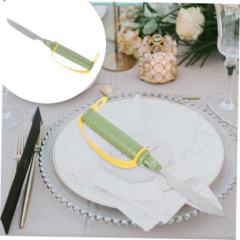 Non Slip Adaptive Eating Utensil For Elderly One Handed Use Food Cutter Assistive Device - Image 4