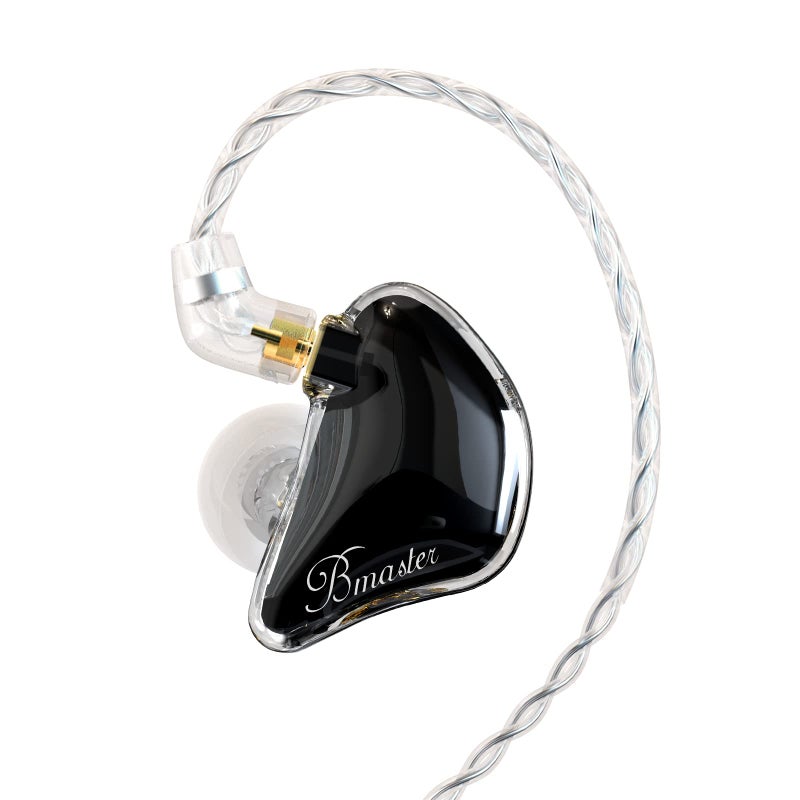BASN Bmaster Triple Drivers in Ear Monitor Headphone with Two Detachable Cables Fit in Ear Suitable for Audio Engineer, Musician (Black) - Image 1