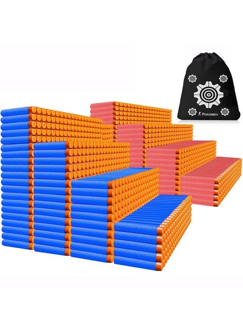 Compatible with Nerf Darts Bullets - 1000 Pack Darts Refill Pack Compatible with Nerf N-Strike Elite Series Guns Party Supplies, Universal Dart Ammo Pack for Toy Gun with Storage Bag (Red and Blue)
