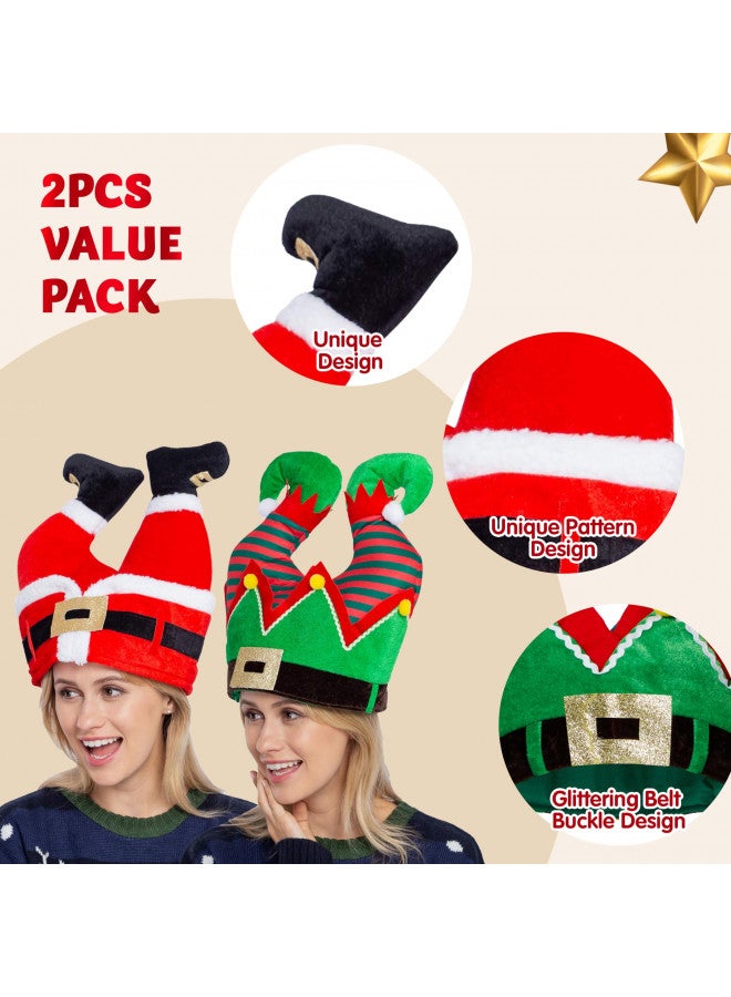 JOYIN JOYIN 2PCS Christmas Santa and Elf Pants Hats for Funny Hilarious and Festive Christmas Party Hat Dress Up Celebrations, Winter Party Favor, Christmas Decorations, Costume Accessories - Image 4