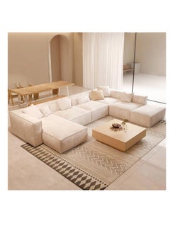 Poppins Home Poppins HOME Classic U Shape Sofa Set Modern Waterproof Fabric Couch  - Image 1