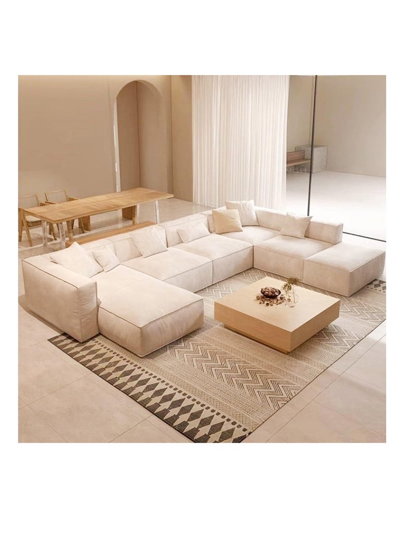 Poppins Home Poppins HOME Classic U Shape Sofa Set Modern Waterproof Fabric Couch  - Image 1