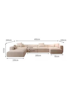 Poppins Home Poppins HOME Classic U Shape Sofa Set Modern Waterproof Fabric Couch  - Image 4