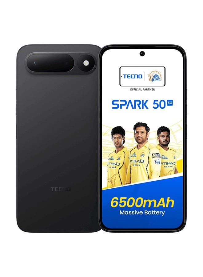 TECNO SPARK 50 5G Dual Sim INK BLACK 4GB RAM 256GB - Global Version - Image 1