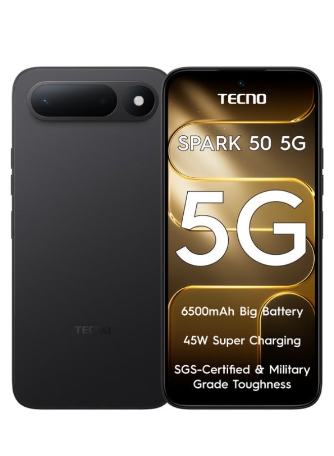 TECNO SPARK 50 5G Dual Sim INK BLACK 4GB RAM 256GB - Global Version - Image 1