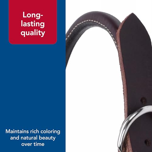 Coastal Pet Circle T Latigo Leather Round Dog Collar - Handcrafted Leather Pet Collar for Dogs - Comfortable for Dogs with Long Hair or Sensitive Skin - 3/8" x 18" - Image 5