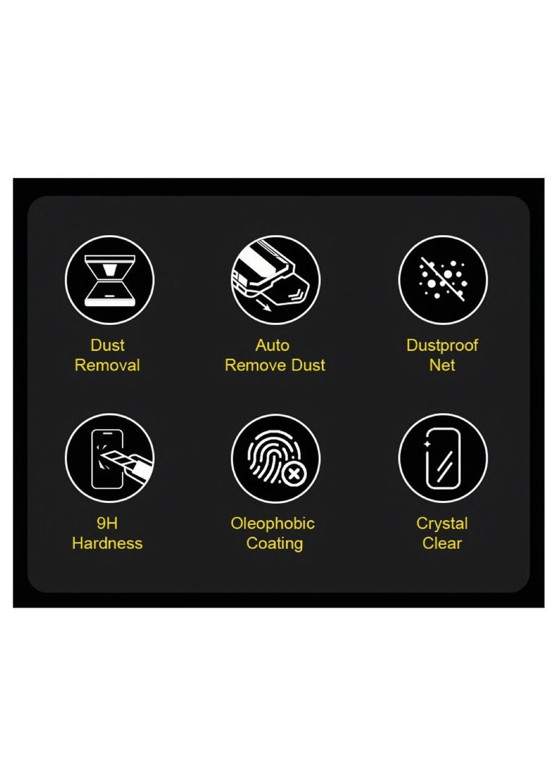 Goldfish Suitable For All Iphone Series Automatic Dust Removal High Definition Anti Scratch Anti Fingerprint Full Screen Coverage Screen Protective Film Tempered Film - Image 3