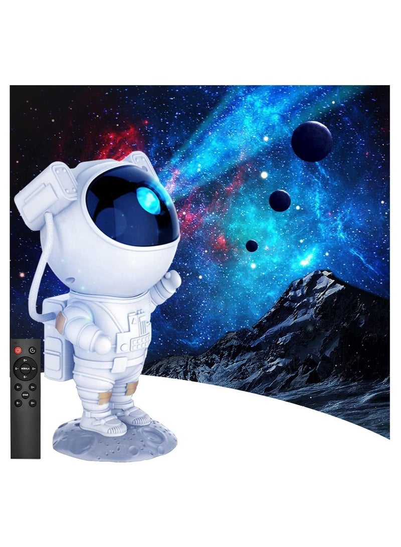 جهاز عرض ضوء رائد الفضاء للبالغين والأطفال مع جهاز تحكم عن بعد ومؤقت تلقائي 360° جهاز عرض أسترو ألان مع 7 تأثيرات سحابية مجرية، مصباح أسترو، جهاز عرض مجري لغرفة النوم، الألعاب والحفلات - Image 1