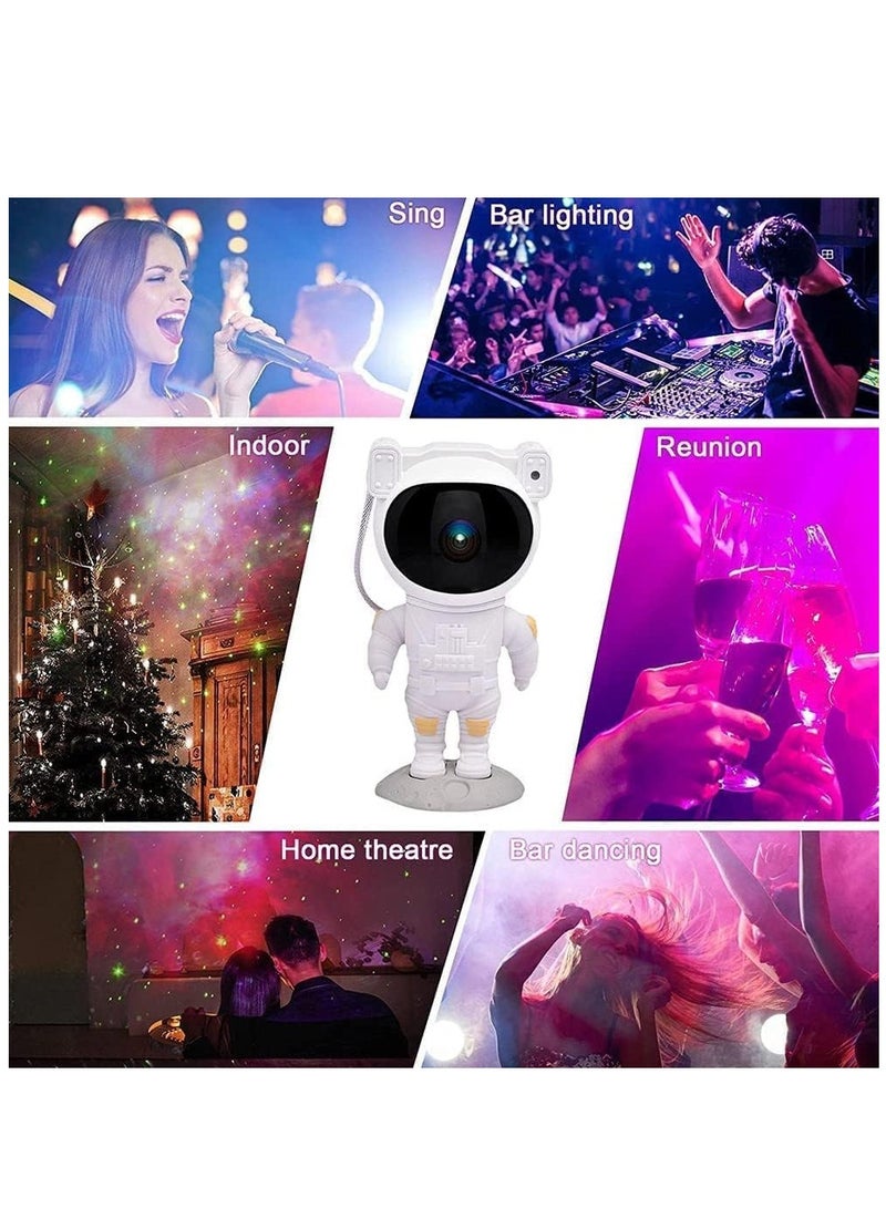 جهاز عرض ضوء رائد الفضاء للبالغين والأطفال مع جهاز تحكم عن بعد ومؤقت تلقائي 360° جهاز عرض أسترو ألان مع 7 تأثيرات سحابية مجرية، مصباح أسترو، جهاز عرض مجري لغرفة النوم، الألعاب والحفلات - Image 2