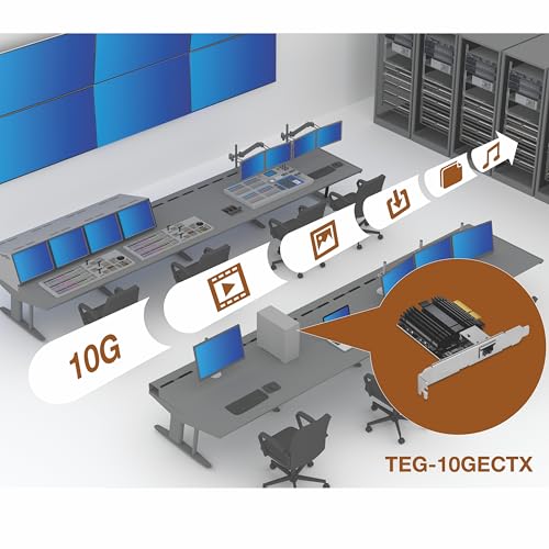 TRENDnet 10G PCIe Network Adapter, TEG-10GECTX, Convert a PCI Express Slot Into a 10 Gigabit Ethernet Port, 802.1Q VLAN Tagging, Windows and Windows Server Support - Image 4