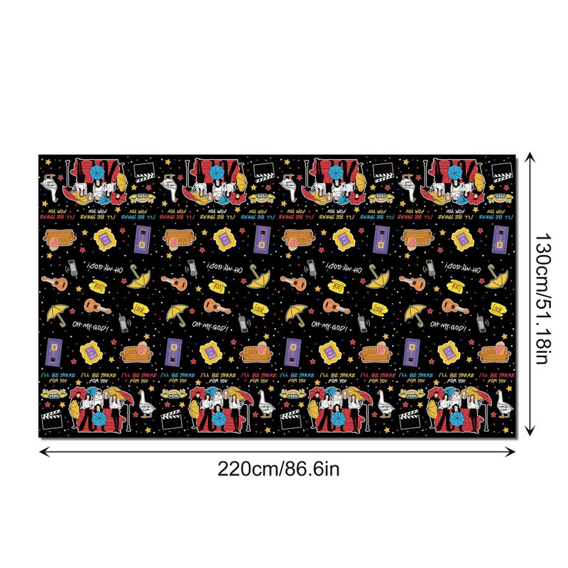 CC HOME 1Pc Party Plastic Tablecloth 54 x 87 Inch Long Table Cover, I'll be There Party Tablecover for Family Bestie Kids Baby Shower Birthday Dinner Picnic Kitchen Event Use - Image 2
