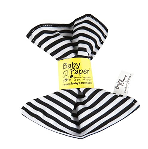 Baby Paper Original Baby Paper - Crinkle Teether and Sensory Toy for Babies and Infants | Black and White Stripes | Non-Toxic, Washable | Great for Baby Showers - Image 5