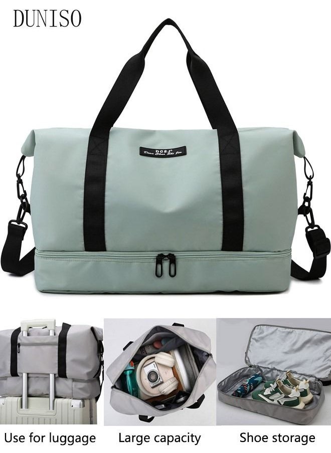 DUNISO - Sports Gym Bag with Wet Pocket & Shoes Compartment, Weekender Overnight Bag for Travel Gym Yoga Travel Duffel Bag for Men and Women Lightweight - Image 1