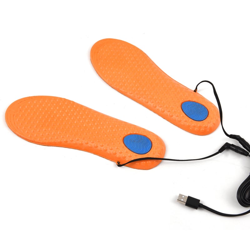 USB Rechargeable Electric Heated Shoe Insoles Heating Shoe Inserts Foot Warmer - Image 4