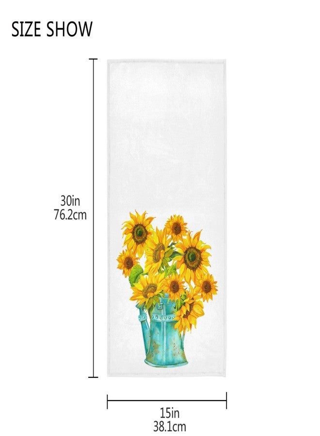 Vdsrup Sunflowers Hand Towels Sunflower Florals Towel Spring Summer Autumn Soft Kitchen Tea Towels Dish Washcloths Thin Guest Face Towel Portable Bath Decorations Housewarming Gifts 16 X 30 in - Image 3