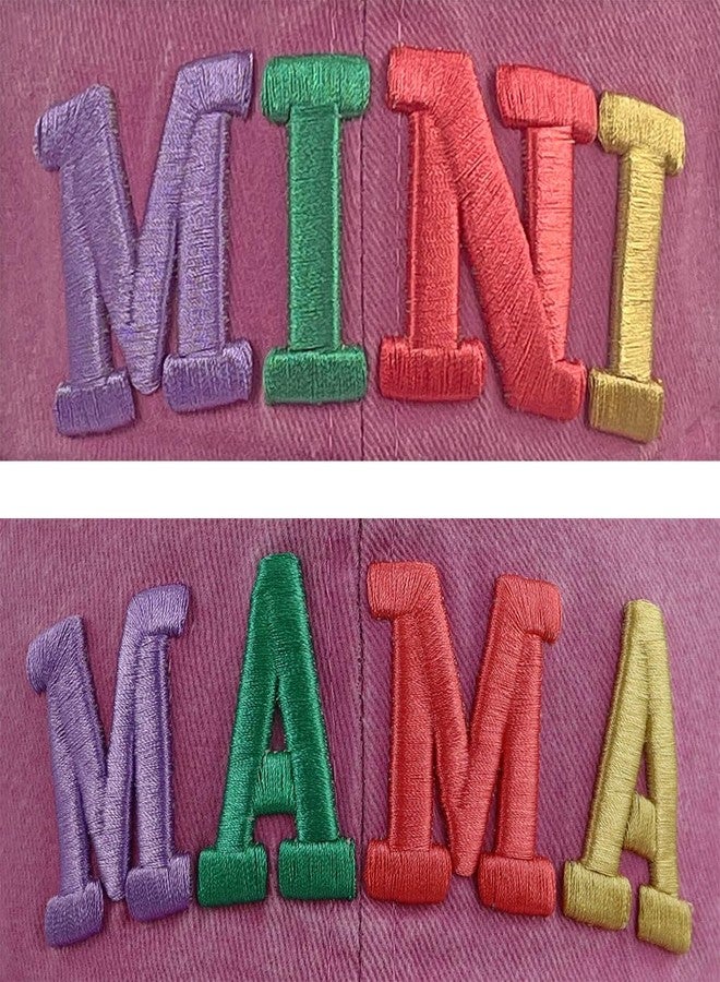 Kahhrepa Mama and Mini Hats for Women, Mommy and Me Matching Outfits, Mom Daughter Girls Baseball Cap, Christmas Mother's Day Party Decorations Birthday Gifts Pink - Image 3