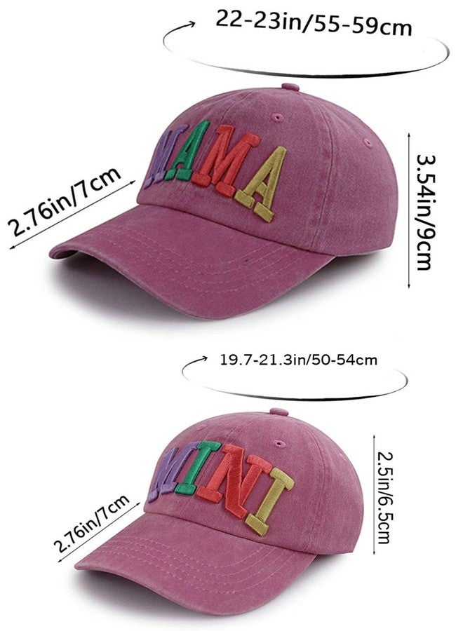 Kahhrepa Mama and Mini Hats for Women, Mommy and Me Matching Outfits, Mom Daughter Girls Baseball Cap, Christmas Mother's Day Party Decorations Birthday Gifts Pink - Image 2