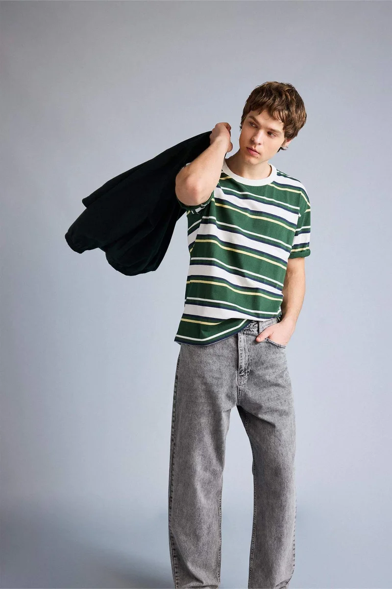 ديفاكتو Cotton Boxy Fit Printed T-Shirt