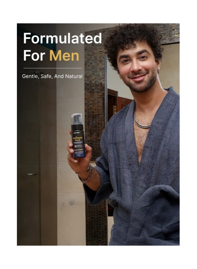 مينهود غسول مينهود للمنطقة الحساسة للرجال ١٥٠ مل | زيت شجرة الشاي وزيت النيم العطري | غسول للأعضاء التناسلية للرجال | نظافة كرات الرجال | غسول رغوي مضاد للفطريات | درجة حموضة متوازنة | تفتيح البشرة | انتعاش يدوم طويلاً (فانيليا) - Image 2