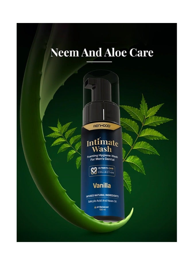 مينهود غسول مينهود للمنطقة الحساسة للرجال ١٥٠ مل | زيت شجرة الشاي وزيت النيم العطري | غسول للأعضاء التناسلية للرجال | نظافة كرات الرجال | غسول رغوي مضاد للفطريات | درجة حموضة متوازنة | تفتيح البشرة | انتعاش يدوم طويلاً (فانيليا) - Image 5
