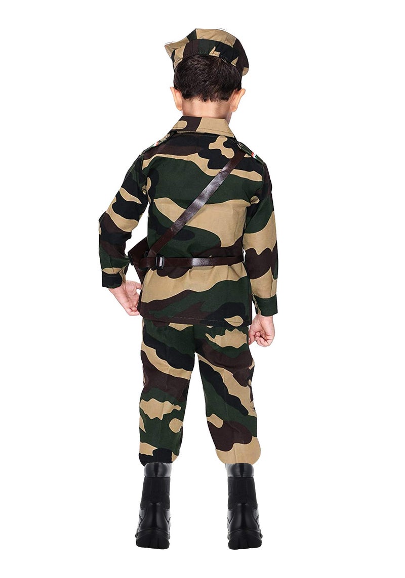Chandrika Cotton Blend Kids Indian Army Jungle Print Costume Dress For Boys (7-8 YEARS) - Image 3