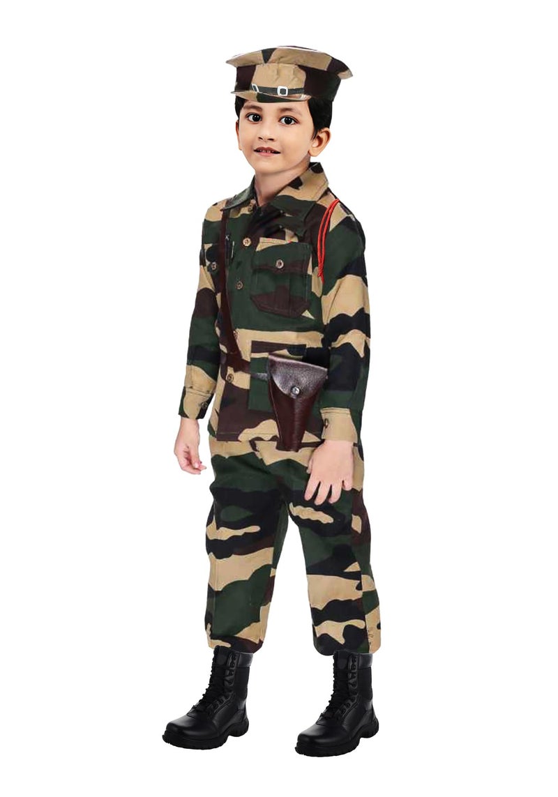 Chandrika Cotton Blend Kids Indian Army Jungle Print Costume Dress For Boys (7-8 YEARS) - Image 2