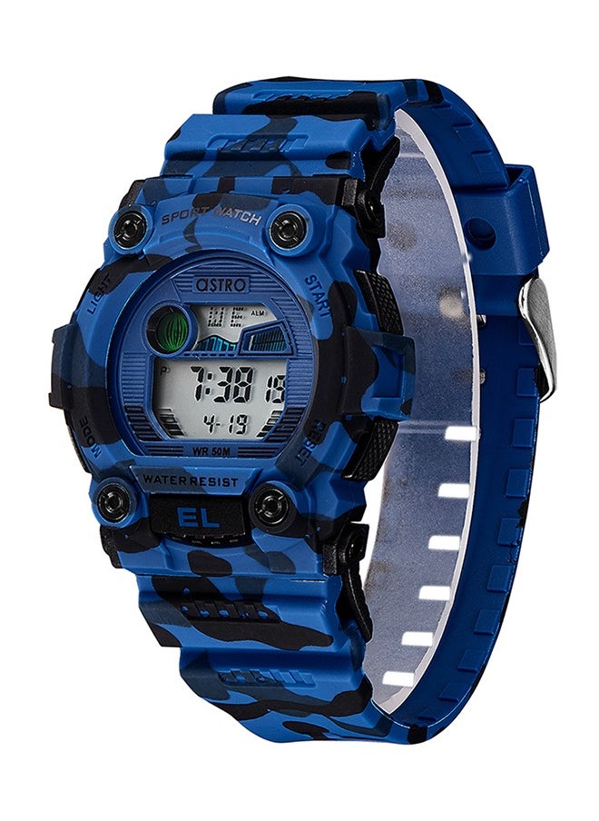 ASTRO - Astro Men's Watch, Digital Display and Polyurethane Strap - A21901-PPLL, Blue Camouflage - Image 1