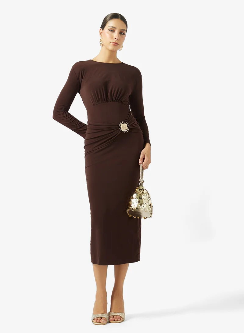 Ella  Shift Dress With Statement Buckle for Women | Best Price UAE