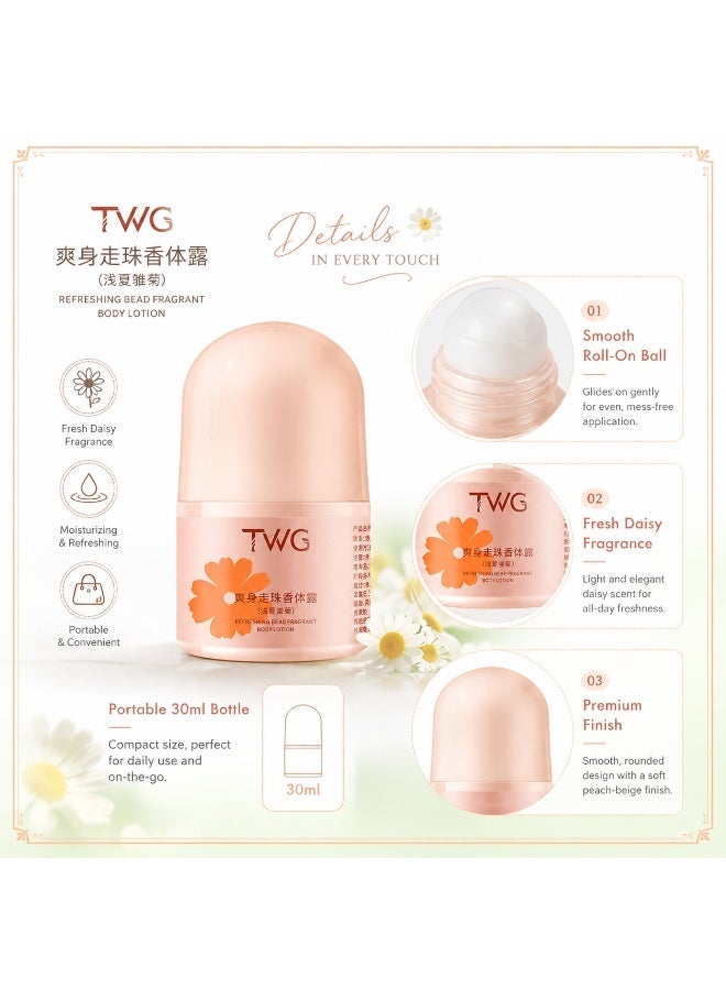 TWG Early Summer Daisy Roll-On Body Fragrance 30ml Fresh Floral Fruity Scent - Image 5