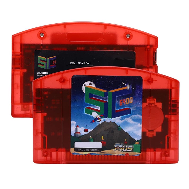 تصميم متكامل زوبسك مفتوح المصدر N64 فلاش كارت للـ64، خرطوشة ألعاب رجعية مع دعم ألعاب 64 ميجابايت، النسخ الاحتياطي التلقائي والحفظ السريع I/O، توسعة USB-C، لجهاز N64 (أحمر شفاف) - Image 1