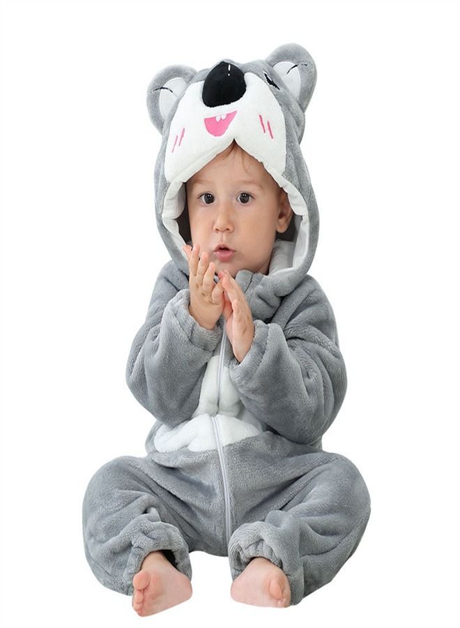 Loquat Baby Three-Dimensional Modeling Hooded Bodysuit 