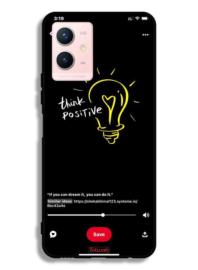 Tolwak Vivo Y33s 5G Protective Case Cover Think Positive - Image 2