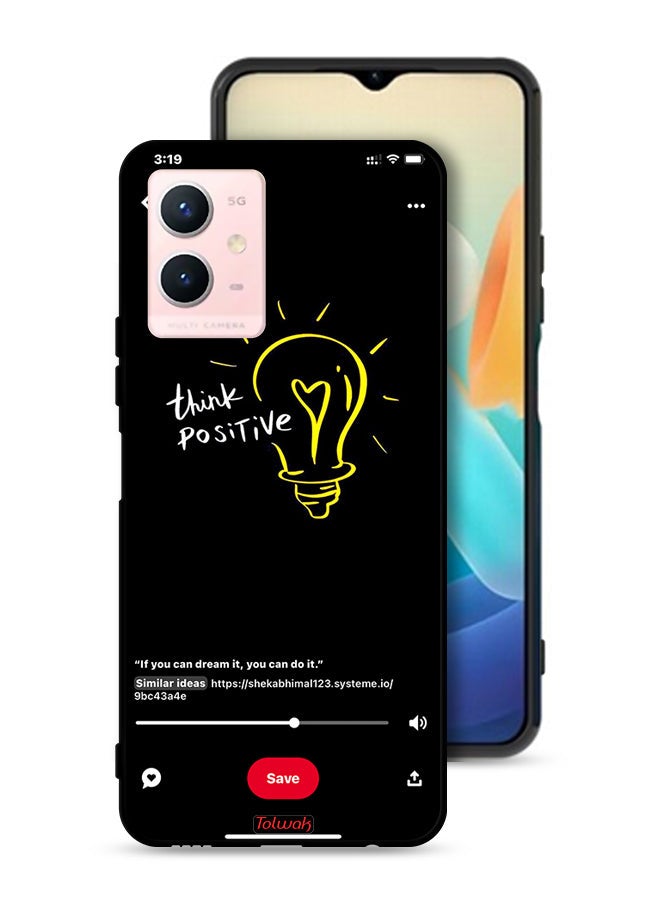 Tolwak Vivo Y33s 5G Protective Case Cover Think Positive - Image 1